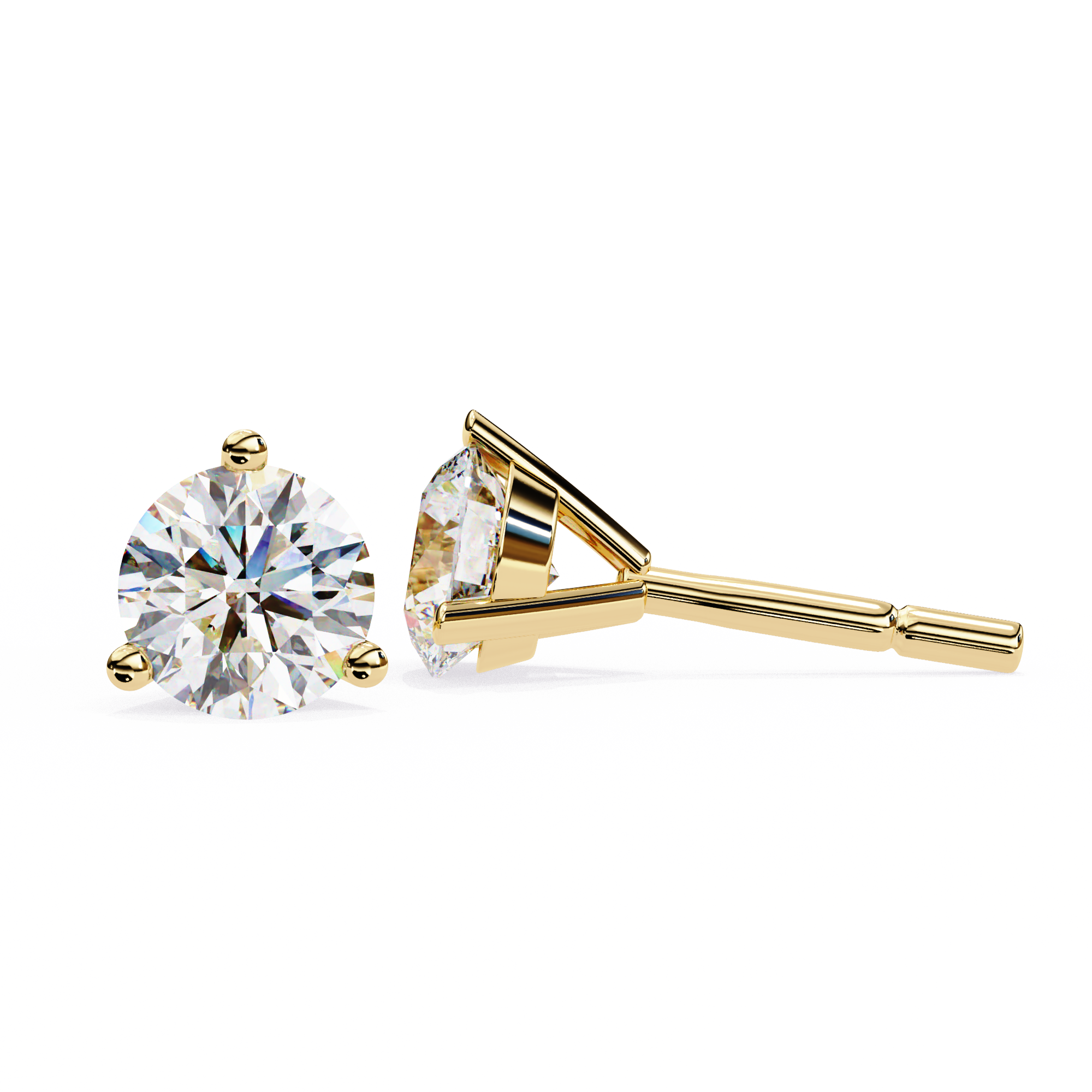 2.57ct Round Diamond Stud Earrings – Solitairekart